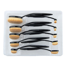 10pcs Oval Makeup Brush Set