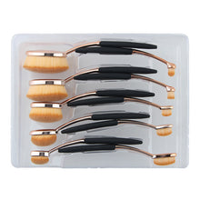 10pcs Oval Makeup Brush Set