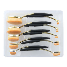 10pcs Oval Makeup Brush Set