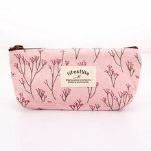 Floral Canvas Case Cosmetic Pouch
