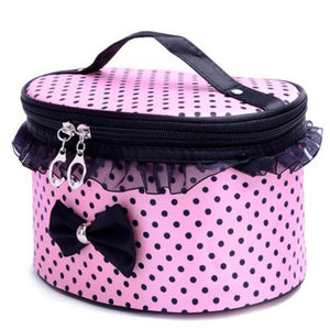 Polka Dot Portable Cosmetic Bag